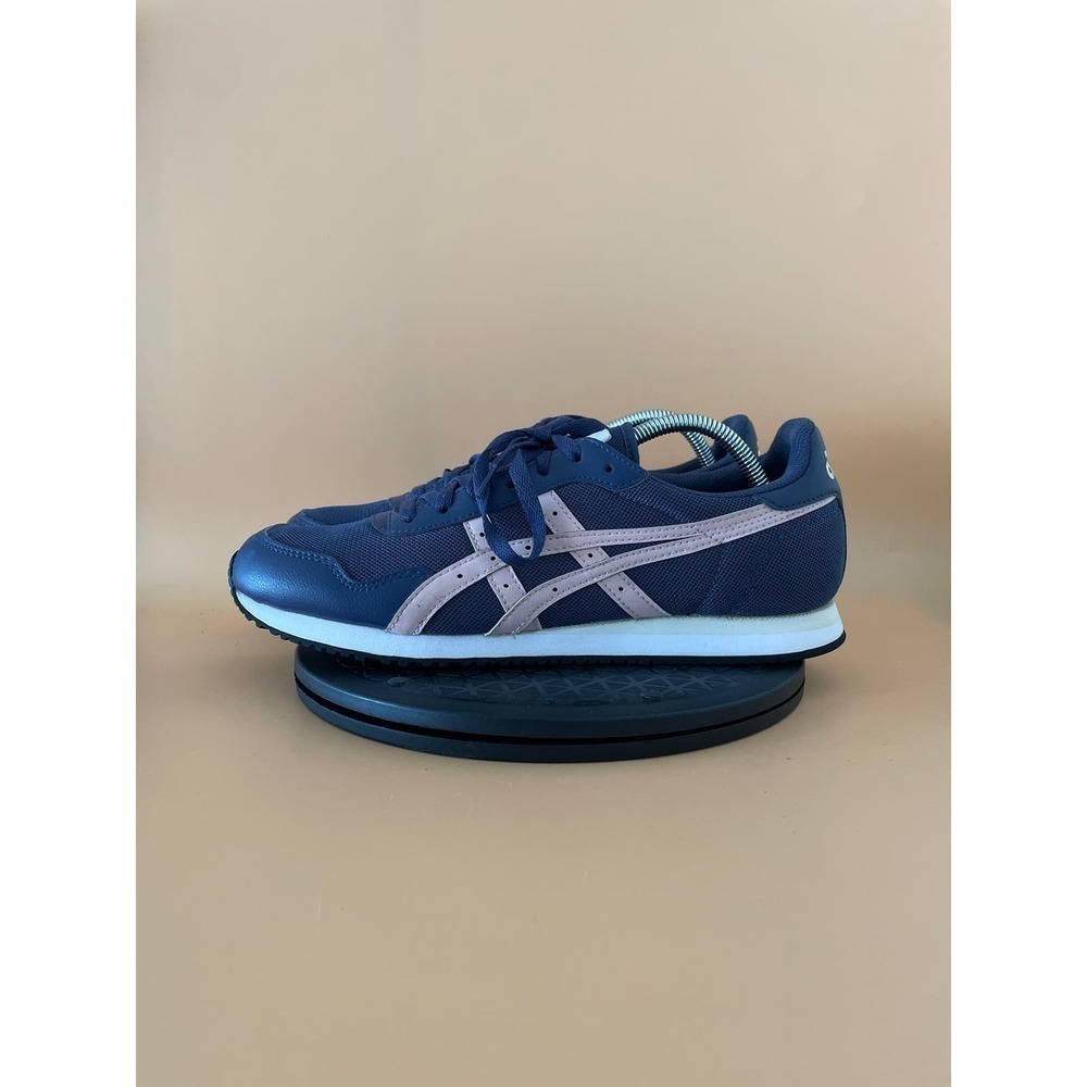 Womens Asics Tiger Runner Sneakers Size 12 Thunder Blue Pink​​​​​​
